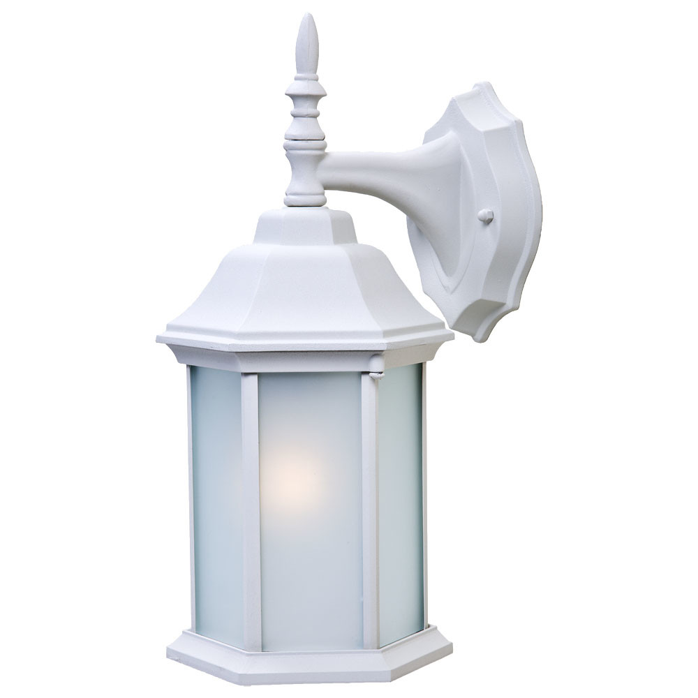 Photos - Floodlight / Street Light Acclaim Lighting 5182 Craftsman 2 1 Light 13" Height Outdoor Wall Sconce Textured White / Frosted Glass Outdoor Lighting Wal