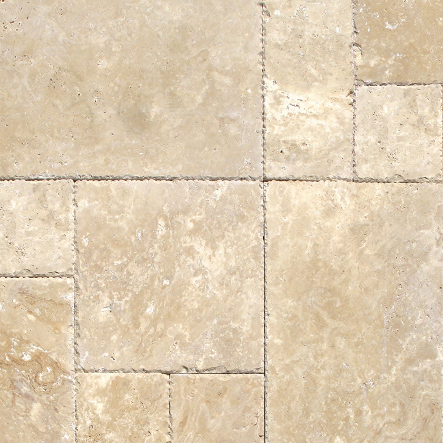 Ackland AKTTTMAR-PAT-HUFC-CA Marzana - 16" x 24" Travertine Block Random Floor and Wall Tile - Textured Visual - Sold by Carton (16 SF/Carton) Dune