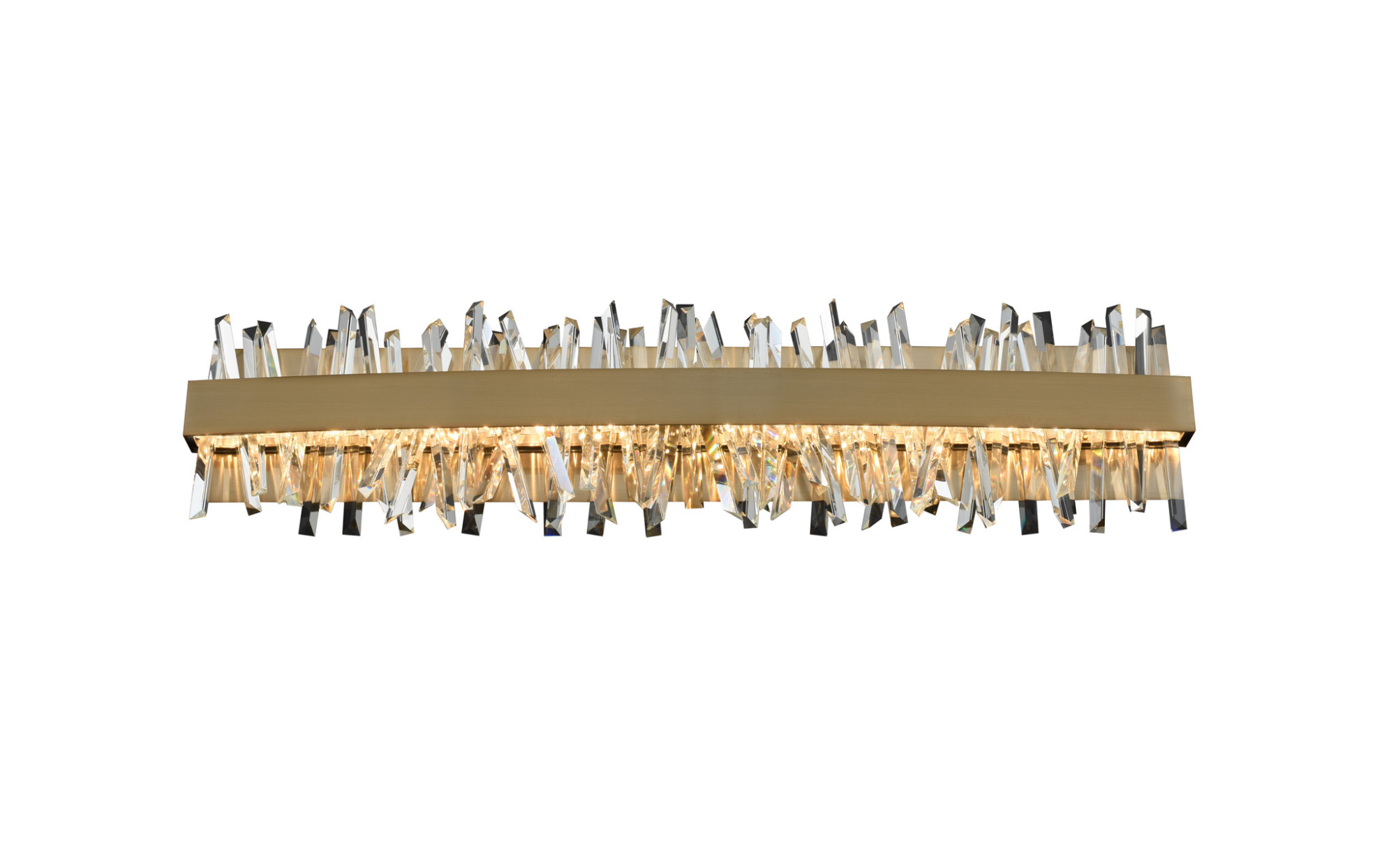 Photos - Chandelier / Lamp Allegri 030233 Glacier 2 Light 32" Wide ADA LED Bath Bar Brushed Champagne Gold Indoor Lighting Bathroom Fixtures Bath Bar 0 