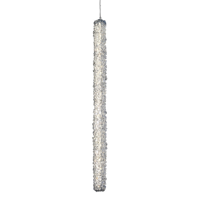 Photos - Chandelier / Lamp Allegri 035550-FR001 Lina 2" Wide LED Mini Pendant with Firenze Crystal Chrome Indoor Lighting Pendants 035550-010-FR001 