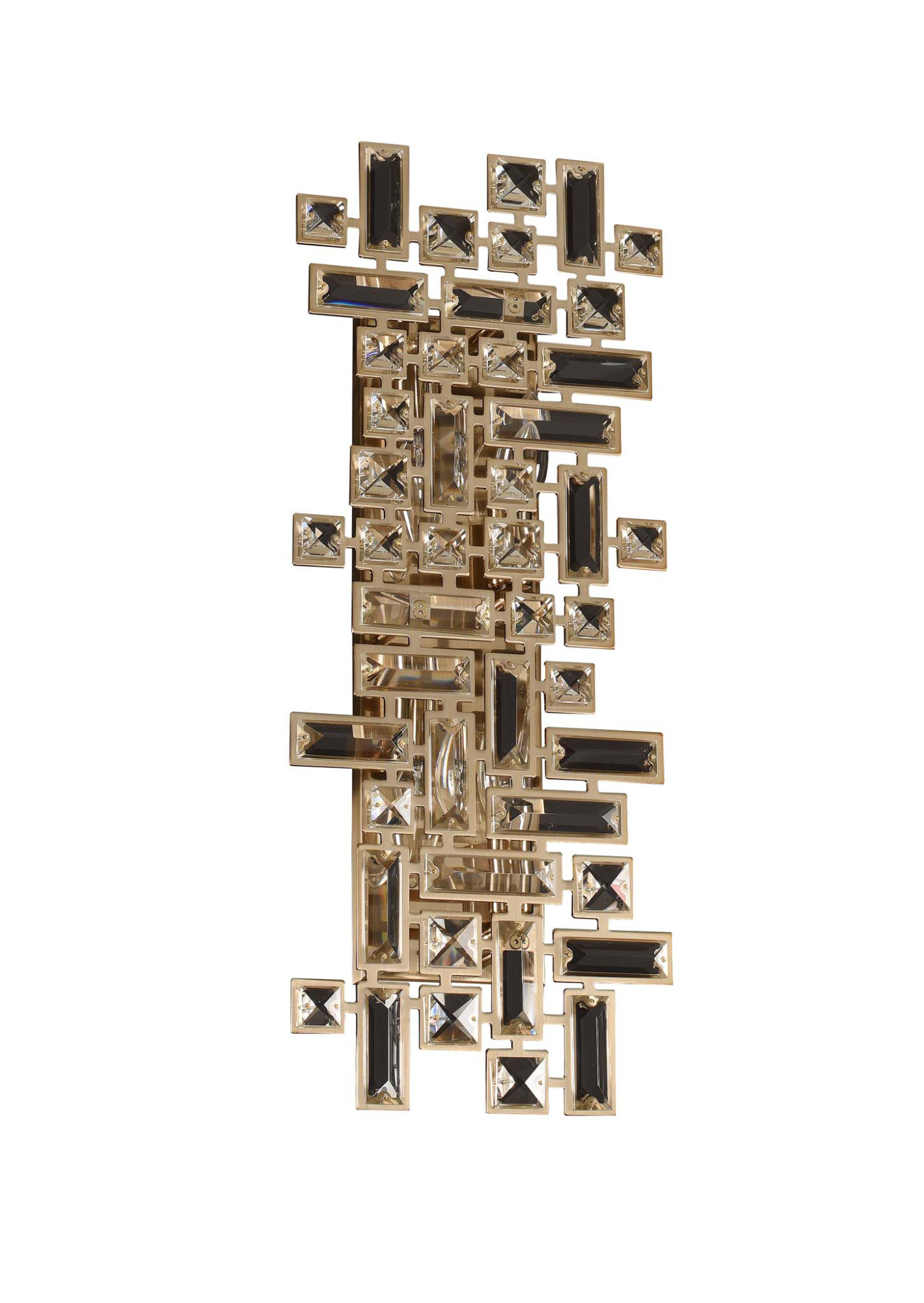 Photos - Chandelier / Lamp Allegri 11192-FR001 Vermeer 9" Tall ADA Wall Sconce with Firenze Crystal Brushed Champagne Gold Indoor Lighting Wall Sconces 