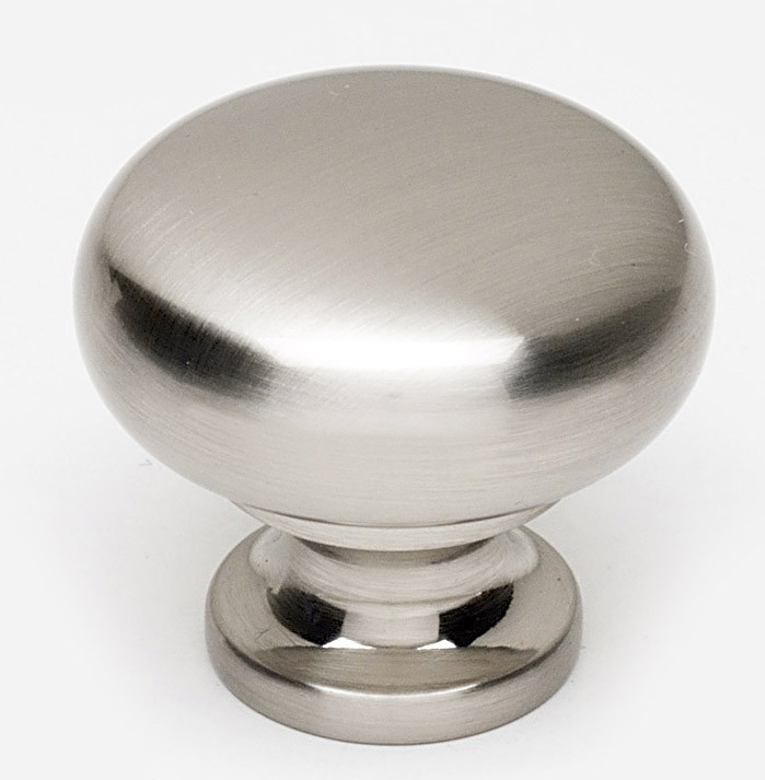 Photos - Furniture Hardware Round Alno A1134 Knobs 1-1/4" Smooth  Solid Brass Mushroom Cabinet Knob / Drawer Knob Satin Nickel Cabinet Hardware Knobs Mus 