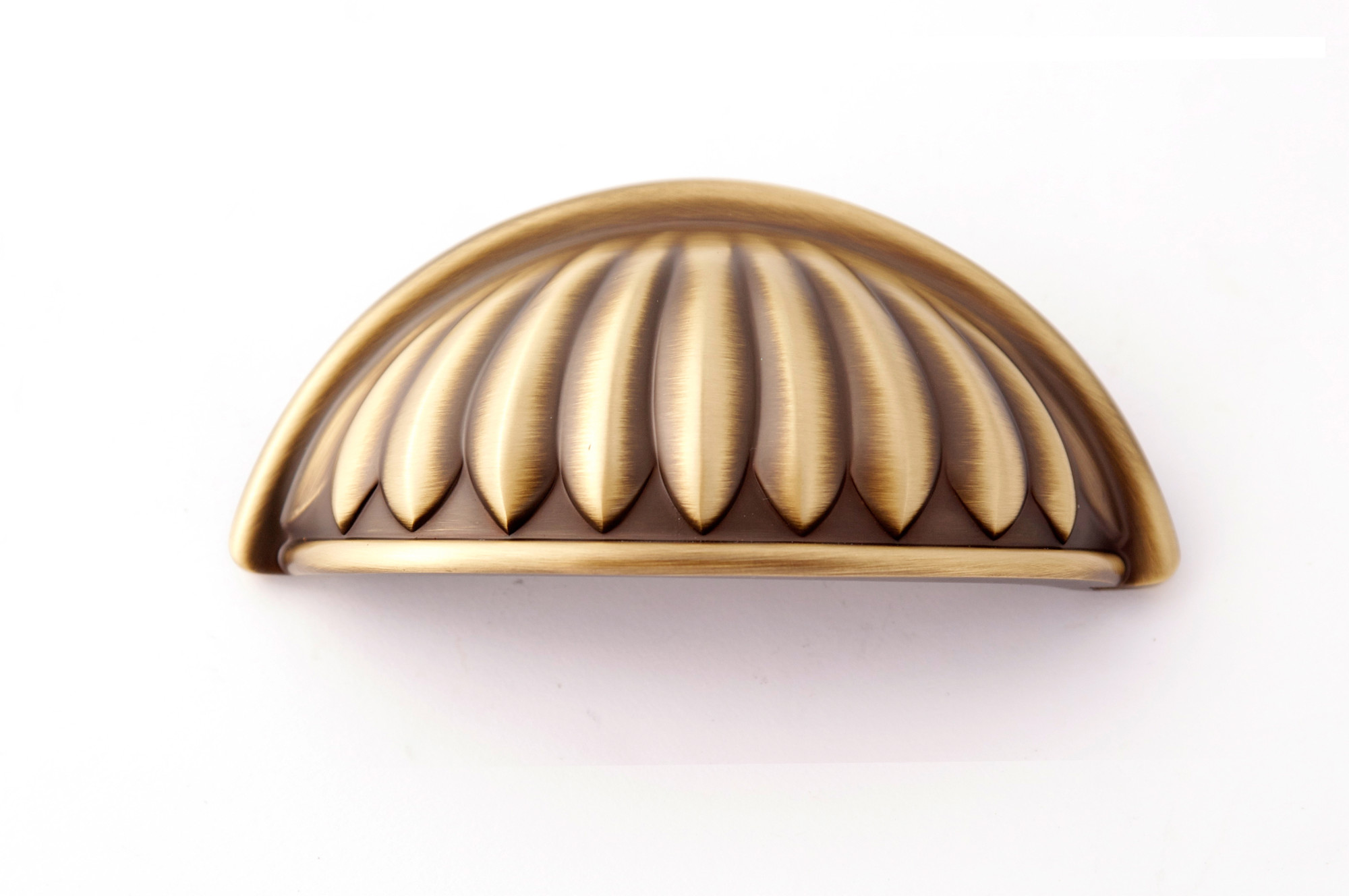 Photos - Furniture Hardware Fiore Alno A1478  3" Center to Center Solid Brass Vintage Shell Cabinet Cup Pull / Drawer Cup Pull Antique English Matte Cabi 