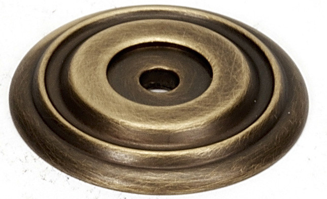 Photos - Furniture Hardware Inch Alno A1503 Venetian 1-3/8  Diameter Cabinet Knob Backplate Antique English Matte Cabinet Hardware Cabinet Hardware Backp 