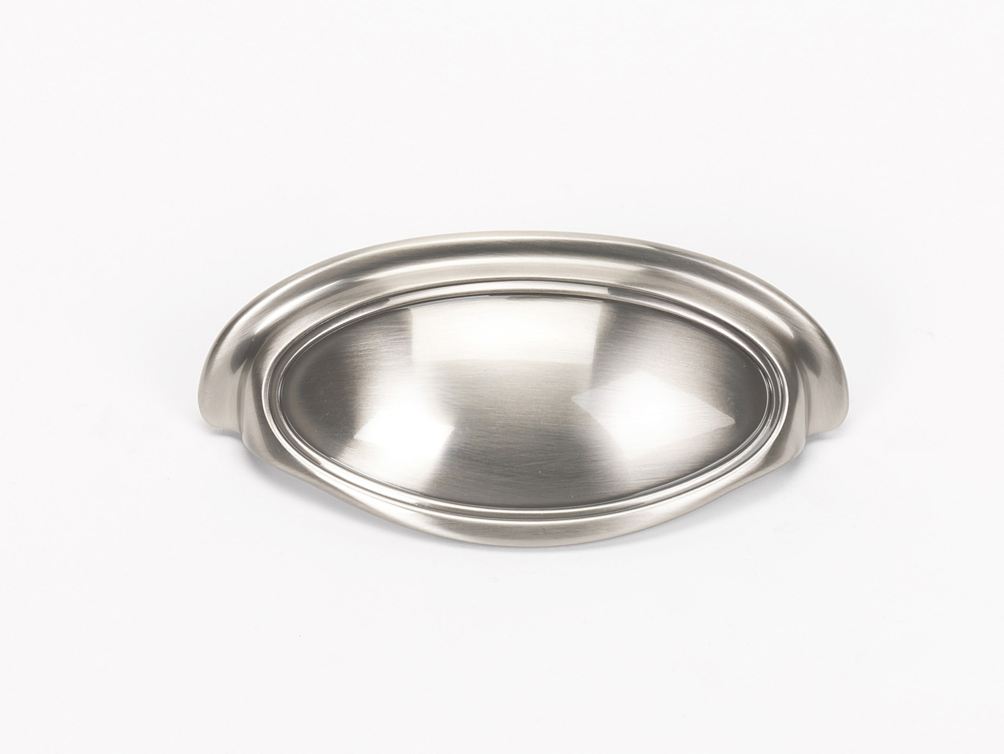 Photos - Furniture Hardware Classic Alno A1571-35  Traditional 3-1/2" Center to Center Solid Brass Cabinet Cup Handle / Drawer Cup Pull Satin Nickel Cabi 