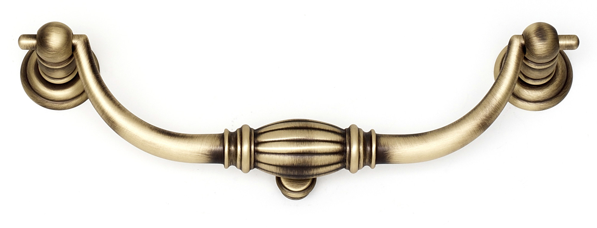 Photos - Furniture Hardware Tuscany Leather Alno A233-6 Tuscany Traditional 6" Center to Center Solid Brass Drop Bail Cabinet Pull / Drawer Pull Antique English Matte C 