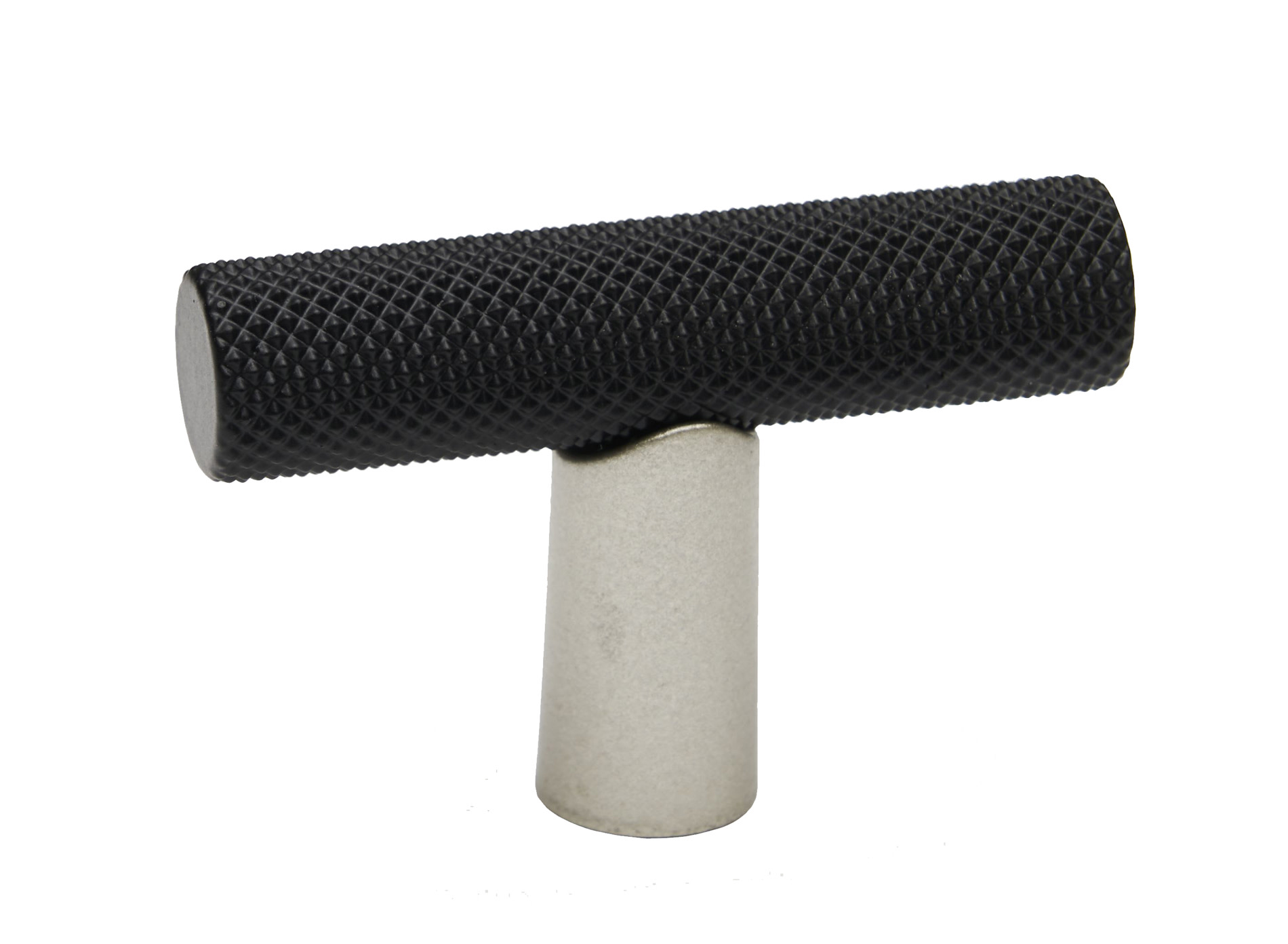Photos - Furniture Hardware Vita Alno A2902  Bella 1-3/4" Modern Knurled Industrial "T" Bar Designer Cabinet Knob / Drawer Bar Knob Matte Nickel / Matte 