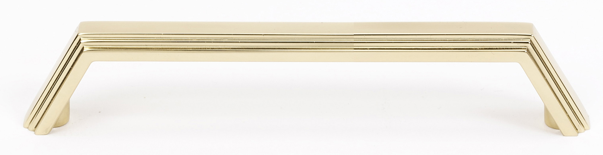 Photos - Furniture Hardware Modern Alno A427-35 Nicole 3-1/2" Center to Center  Angled Ridged Solid Brass Cabinet Handle / Drawer Pull Polished Brass Cab 