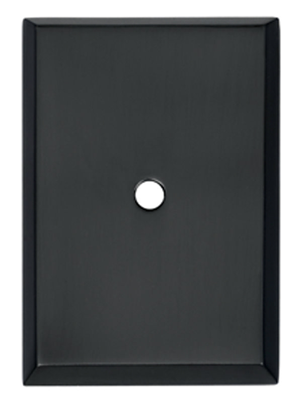 Photos - Furniture Hardware SOLID Alno A610-14 Traditional 1-7/8" Long  Brass Rectangular Escutcheon Backplate for Cabinet Knob Matte Black Cabinet Hardw 
