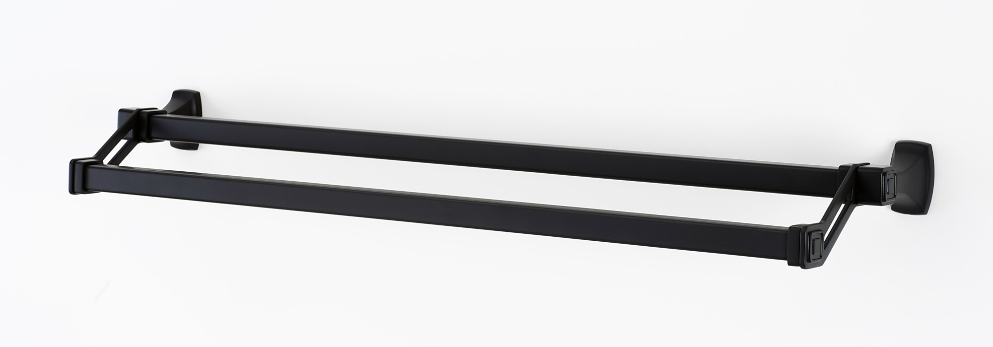 Photos - Towel Holder Wide Alno A6525-25 Cube 25"  Double Rod Solid Brass Bathroom Towel Bar Bronze Bathroom Hardware and Accessories Bathroom Hard 