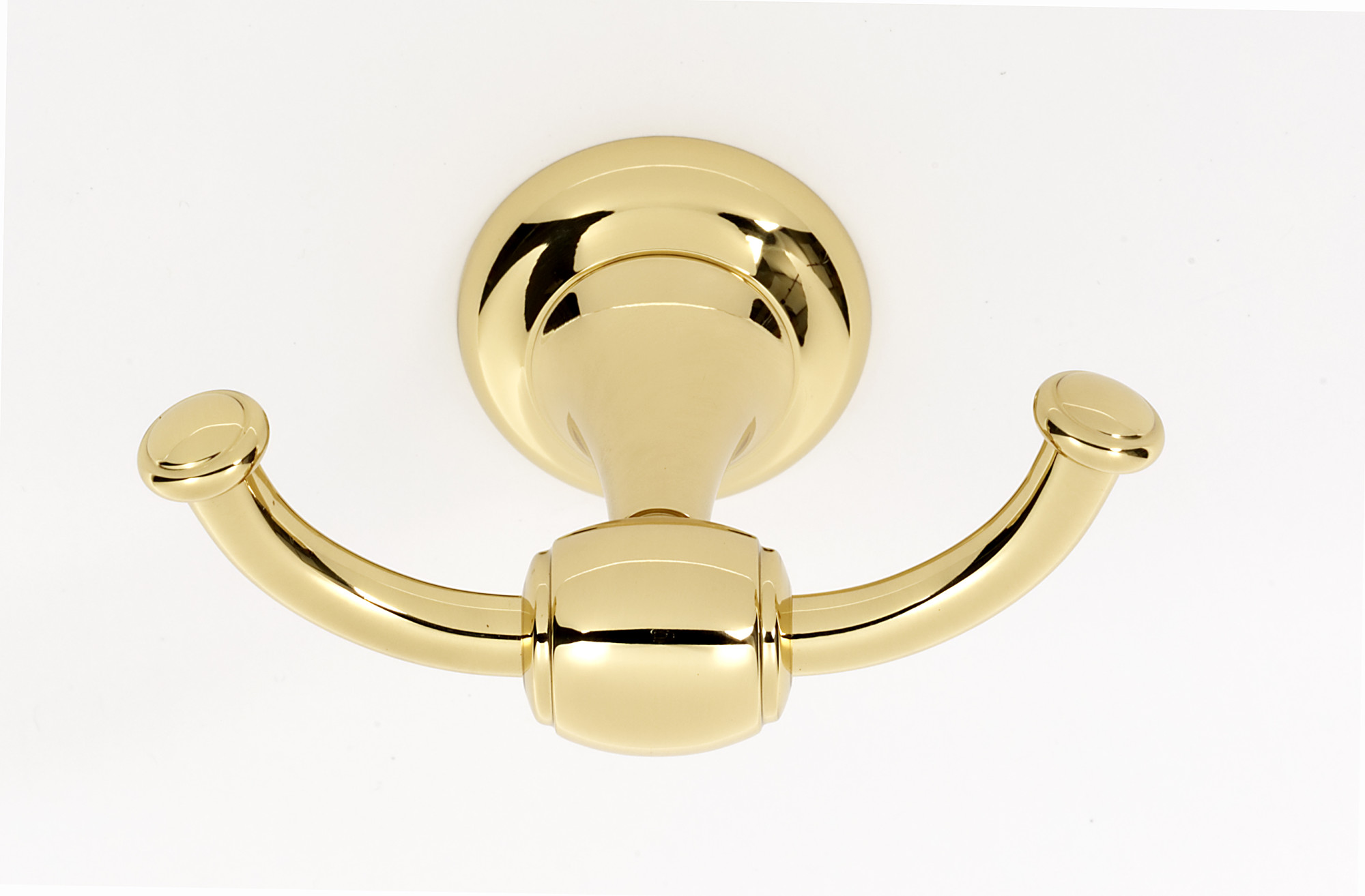 Photos - Towel Holder SOLID Alno A6684 Royale 4-1/2" W Transitional Double Prong  Brass Bathroom Robe Towel Wall Utility Hook Unlacquered Brass Bat 