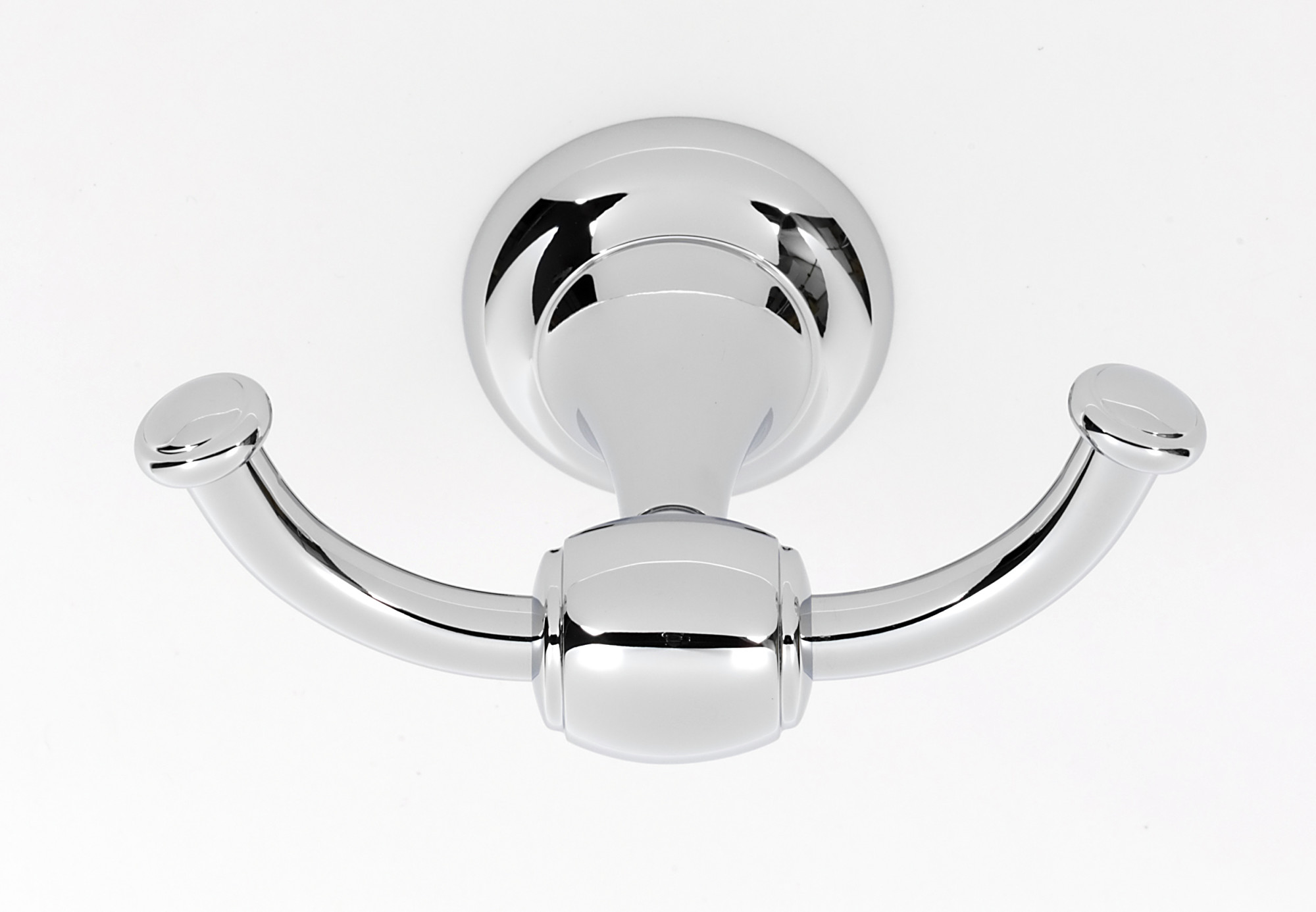 Photos - Towel Holder SOLID Alno A6684 Royale 4-1/2" W Transitional Double Prong  Brass Bathroom Robe Towel Wall Utility Hook Polished Chrome Bathr 