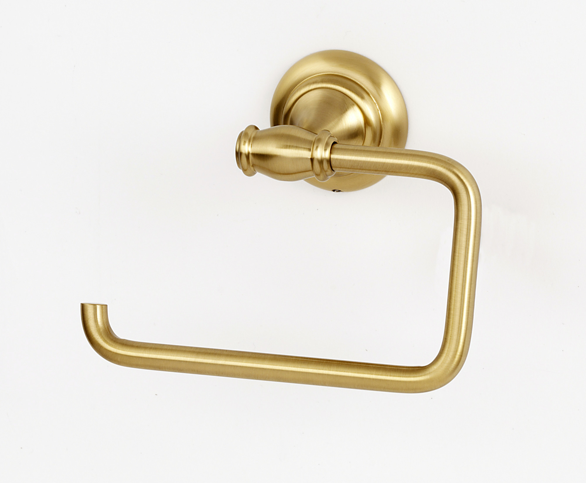 Photos - Toilet Paper Holder Wide Alno A6766 Charlie's 5-1/2"  Single C-Post Slide On Euro Style Solid Brass  Satin Brass Bathroom Hard 