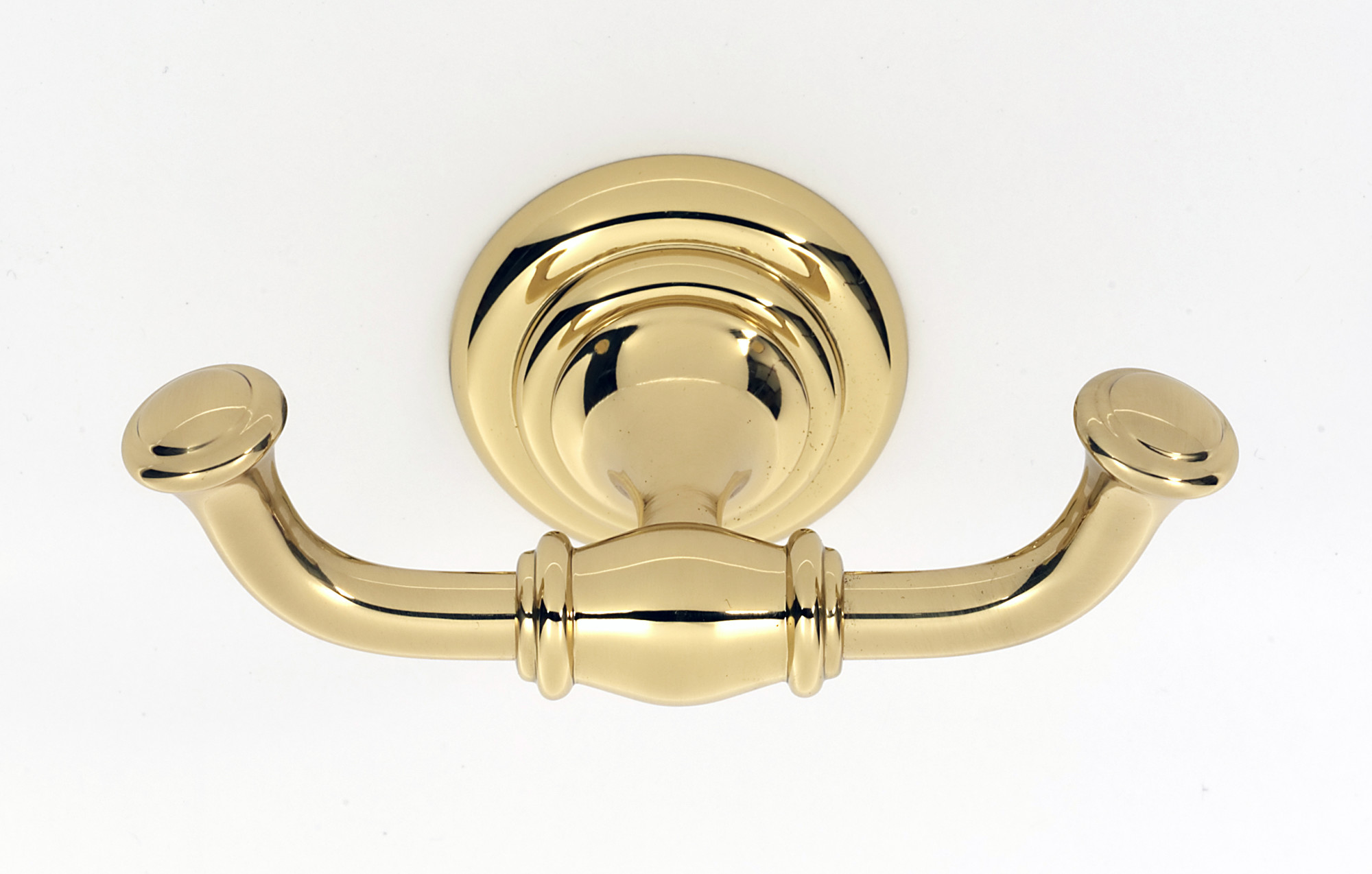 Photos - Towel Holder SOLID Alno A6784 Charlies 4-1/2" W Traditional Double Prong Brass Wall Mounted Bathroom Towel Robe Hook Unlacquered Brass Ba