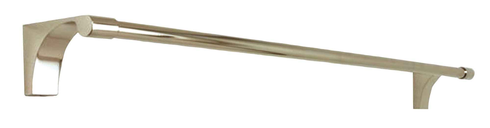 Alno A6820-24 Luna 24" Wide Modern Solid Brass Bathroom Towel Bar Polished Nickel Bathroom Hardware and Accessories Bathroom Hardware Towel Bars