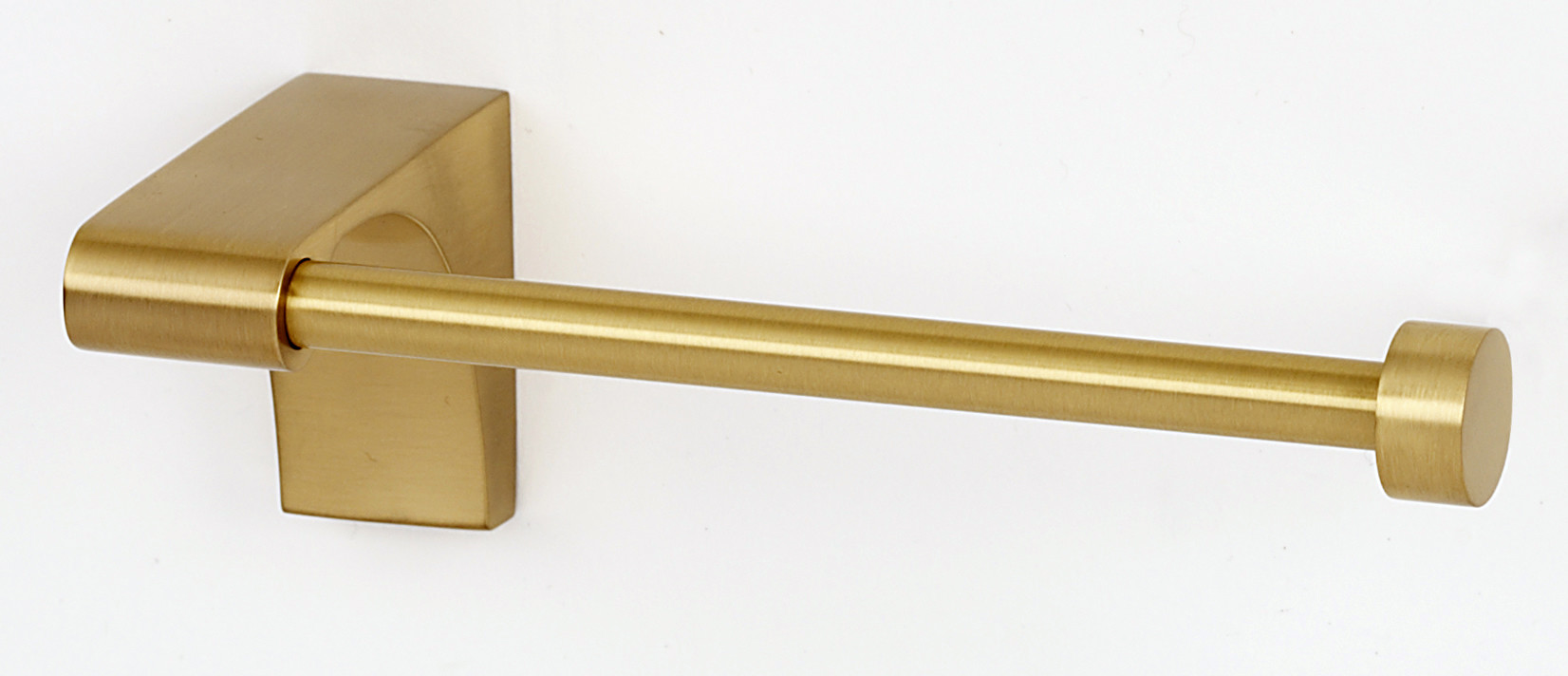 Photos - Toilet Paper Holder Luna Alno A6866L  6-1/8" Wide Left Mount Solid Brass Single Post Slide On  Satin Brass Bathroom Hardware a 