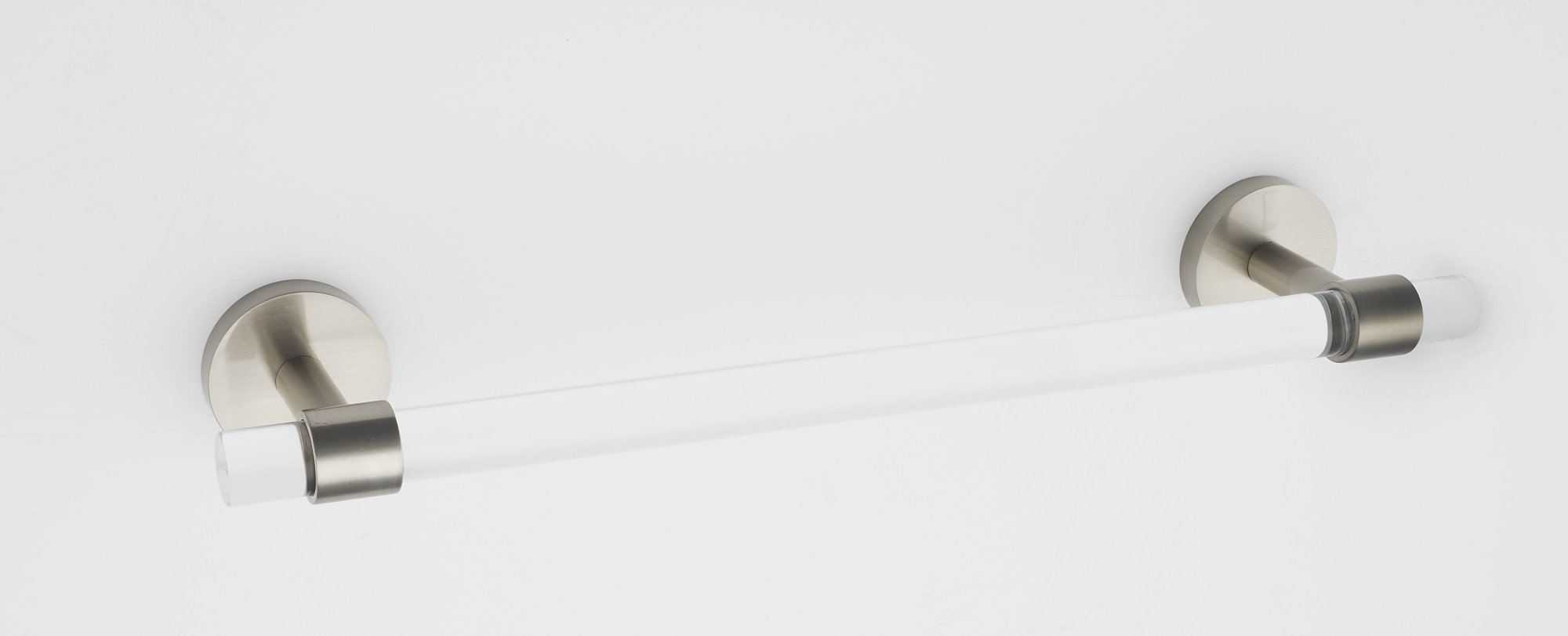 Alno A7220-24 Contemporary Acrylic 24" Wide Clear Bathroom Towel Bar with Brass Mounts Satin Nickel Bathroom Hardware and Accessories Bathroom