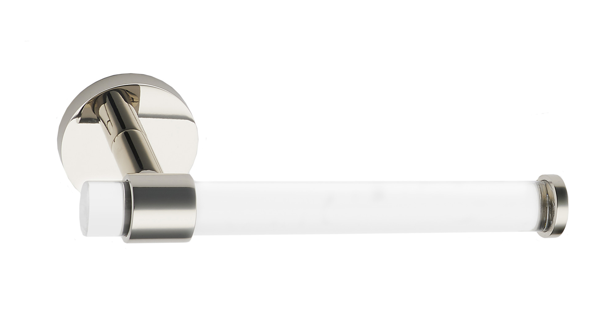 Alno A7266 Modern Designer Acrylic 6-15/16" Wide Single Post Slide On Toilet Paper Holder Polished Nickel Bathroom Hardware and Accessories Bathroom