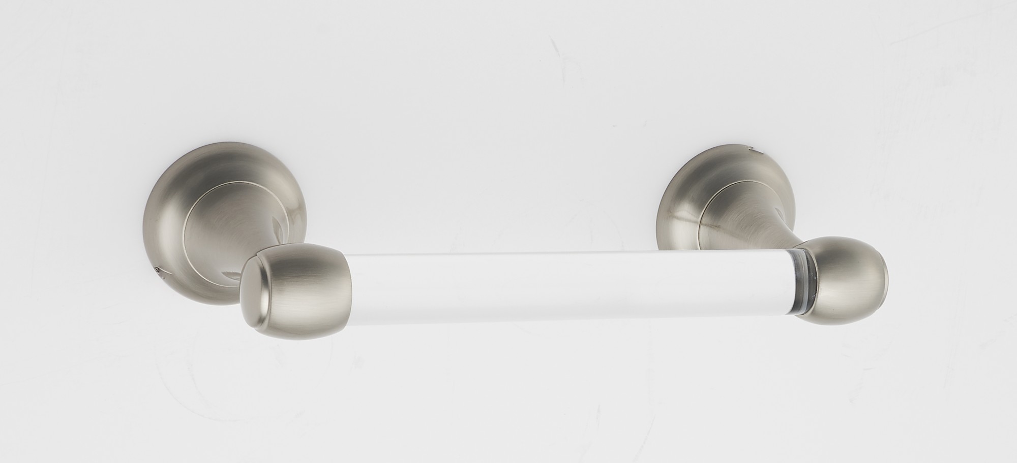 Alno A7362 Royale Modern Acrylic 6-1/4" Wide Double Post Toilet Paper Holder Satin Nickel Bathroom Hardware and Accessories Bathroom Hardware Toilet