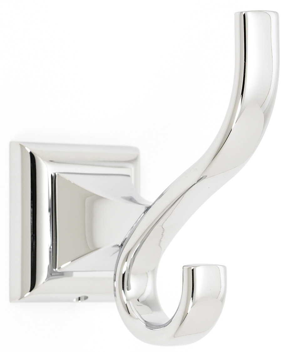 Photos - Towel Holder MANHATTAN Alno A7499  2" W Traditional Double Prong Scroll Solid Brass Single Wall Mount Bath Robe Towel Hook Polished Chrome 