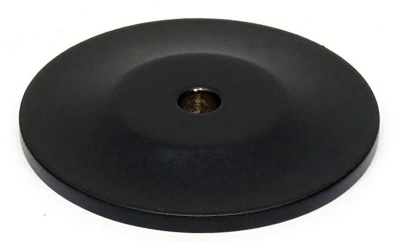 Photos - Furniture Hardware Round Alno A815-38P Traditional 1-1/2"  Solid Brass Cabinet Knob Backplate Matte Black Cabinet Hardware Cabinet Hardware Back 