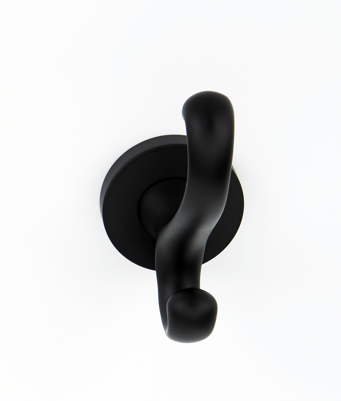 Photos - Towel Holder SOLID Alno A8399 Contemporary I 2" W  Brass Scroll Double Prong Bathroom Kitchen Towel Robe Hook Matte Black Bathroom Hardwar 