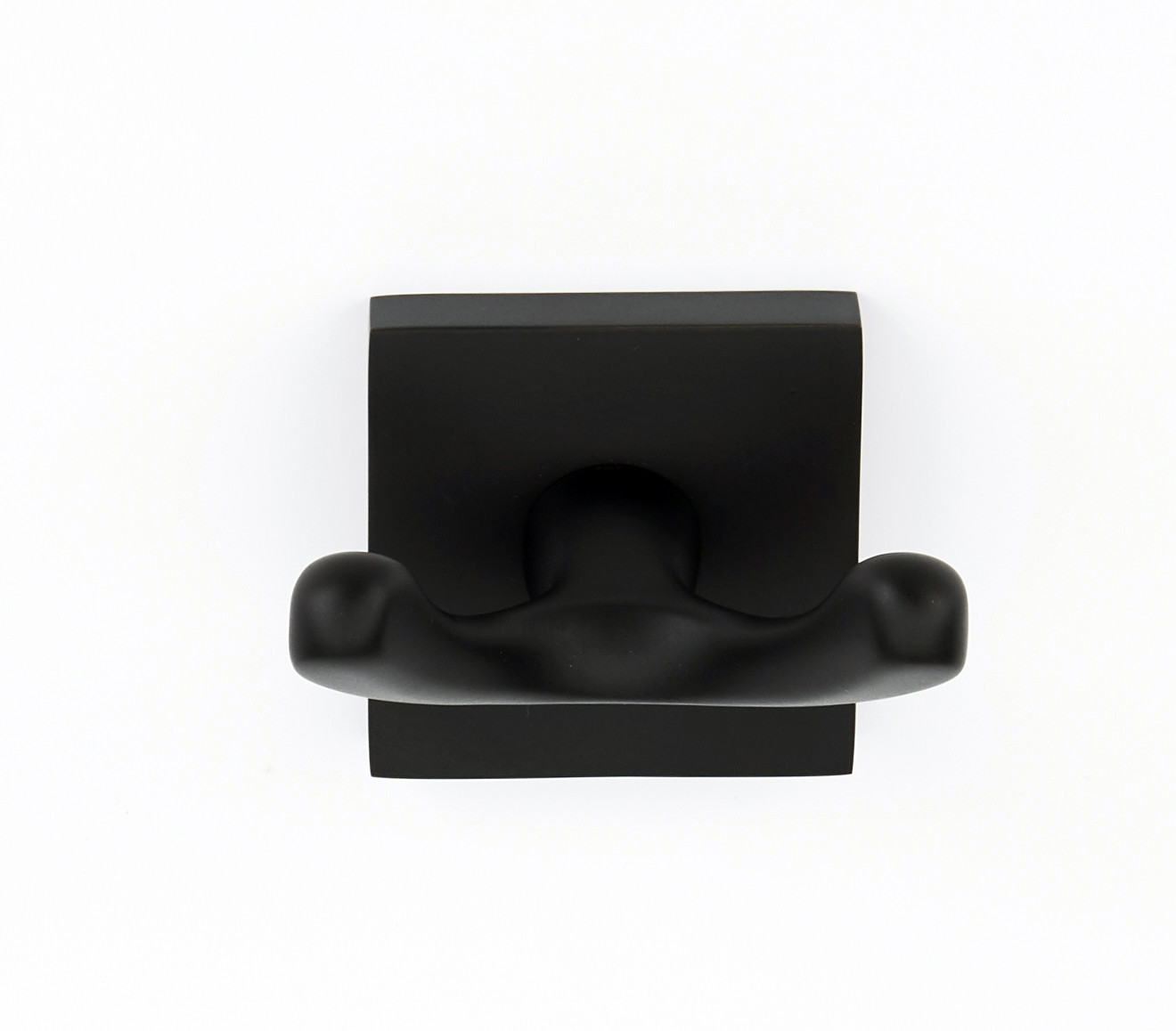 Photos - Towel Holder SOLID Alno A8484 Contemporary II Two Prong  Brass Bathroom Towel / Robe Hook Matte Black Bathroom Hardware and Accessories Ba 