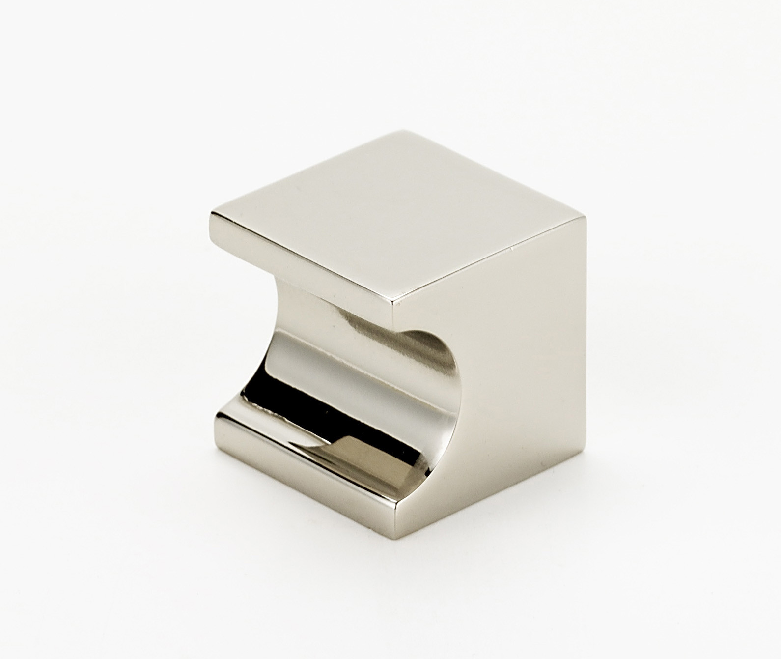 Photos - Furniture Hardware Whistle Alno A853-34 Contemporary 3/4"  Style Solid Brass Cabinet Knob with Finger Notch Polished Nickel Cabinet Hardware Pul 