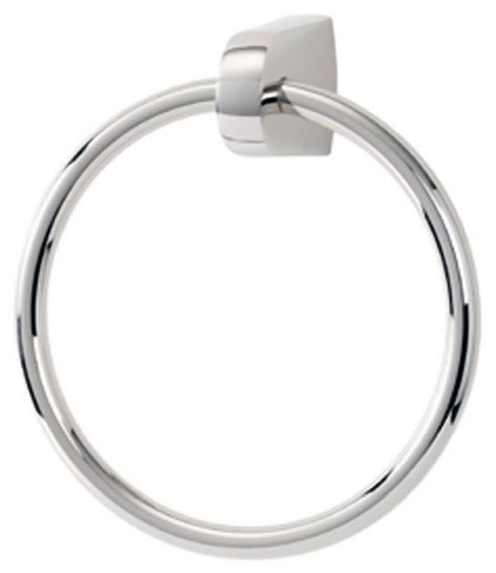 Photos - Towel Holder Alno A8940 Euro Series 7 Inch Diameter Towel Ring Polished Nickel Bathroom Hardware and Accessories Bathroom Hardware Towel