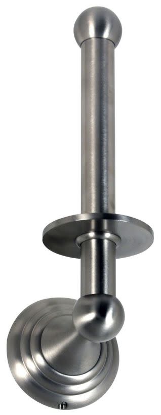 Photos - Toilet Paper Holder Embassy Alno A9067  Series 8-5/8 Inch Tall Vertical Single Post Drop Down  Satin Nickel Bathroom Hardware 