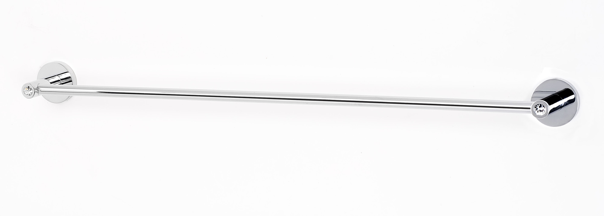 Photos - Towel Holder Wide Alno C8320-24 Contemporary I - 24"  Single Rod Solid Brass Luxury Glam Bathroom Towel Bar with Swarovski Crystal Accents 
