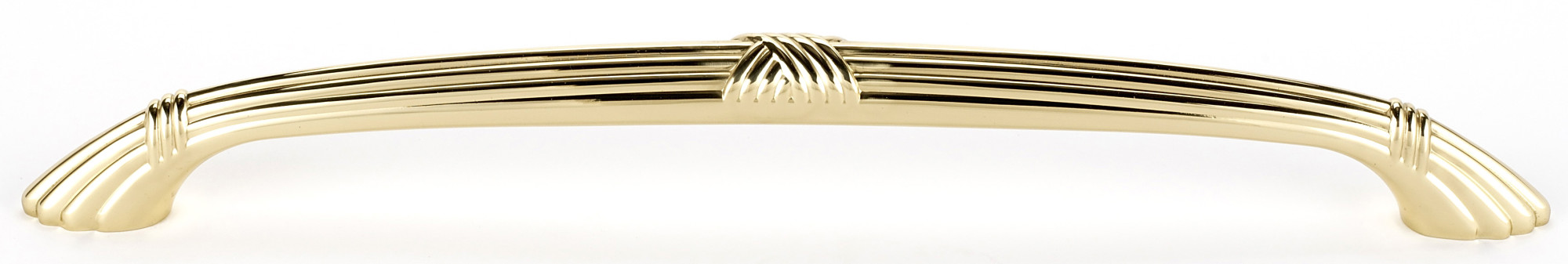 Photos - Furniture Hardware Regal Alno D112-18 Ribbon & Reed 18" Center to Center  Traditional Solid Brass Arch Appliance Pull Polished Brass Cabinet Har 
