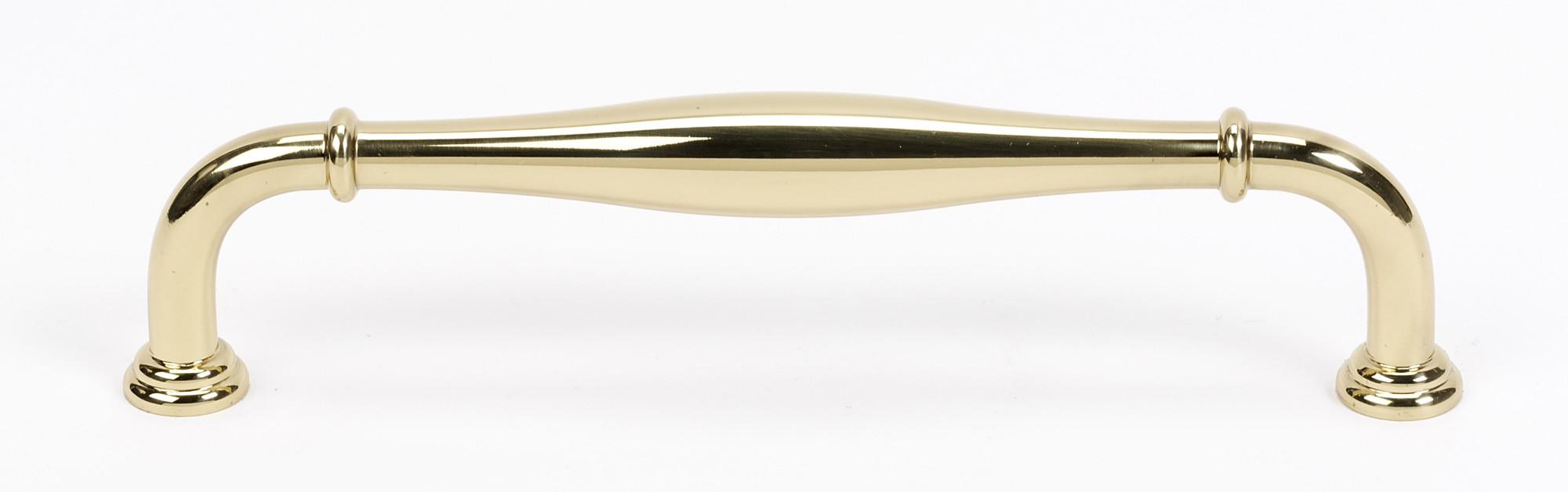 Photos - Furniture Hardware SOLID Alno D726-8 Charlie's 8" Center to Center Traditional  Brass Appliance Handle / Appliance Pull Polished Brass Cabinet H 