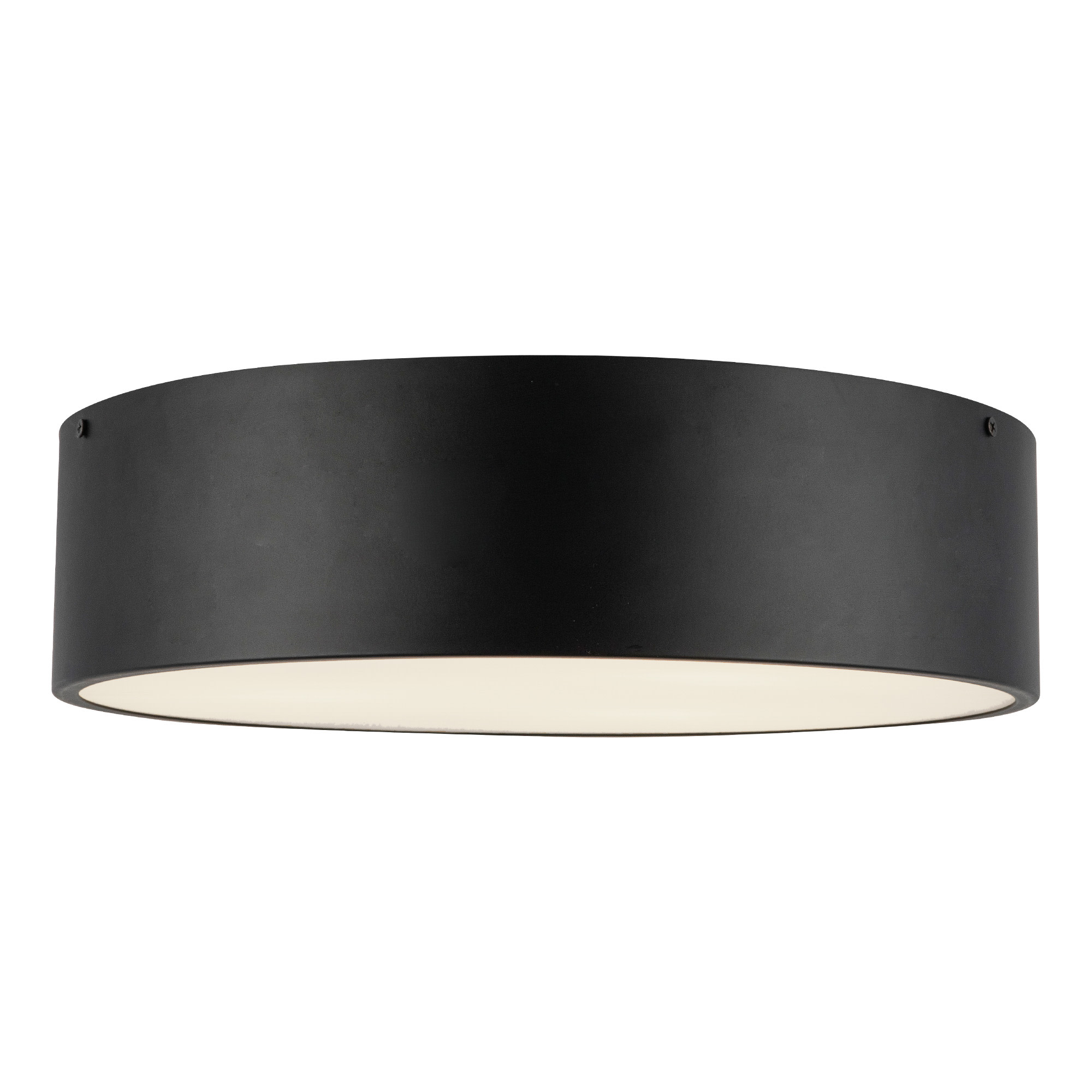Photos - Chandelier / Lamp Wide Alora Lighting FM556016 Brisbane 3 Light 16"  Flush Mount Drum Ceiling Fixture Matte Black Indoor Lighting Ceiling Fixtu 