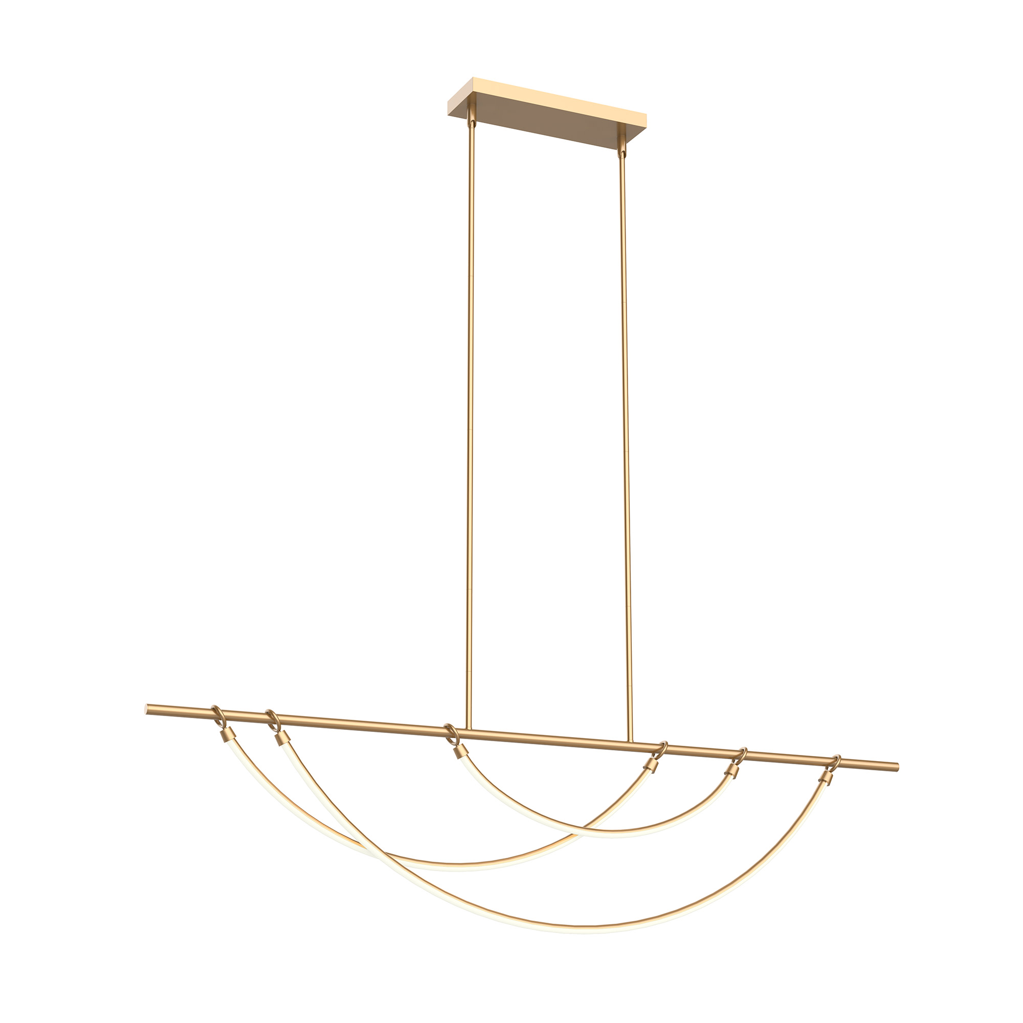 Photos - Chandelier / Lamp Wide Alora Lighting LP317460-UNV-10 Aryas 60"  LED Linear Chandelier Vintage Brass Indoor Lighting Chandeliers LP317460VB-UNV 