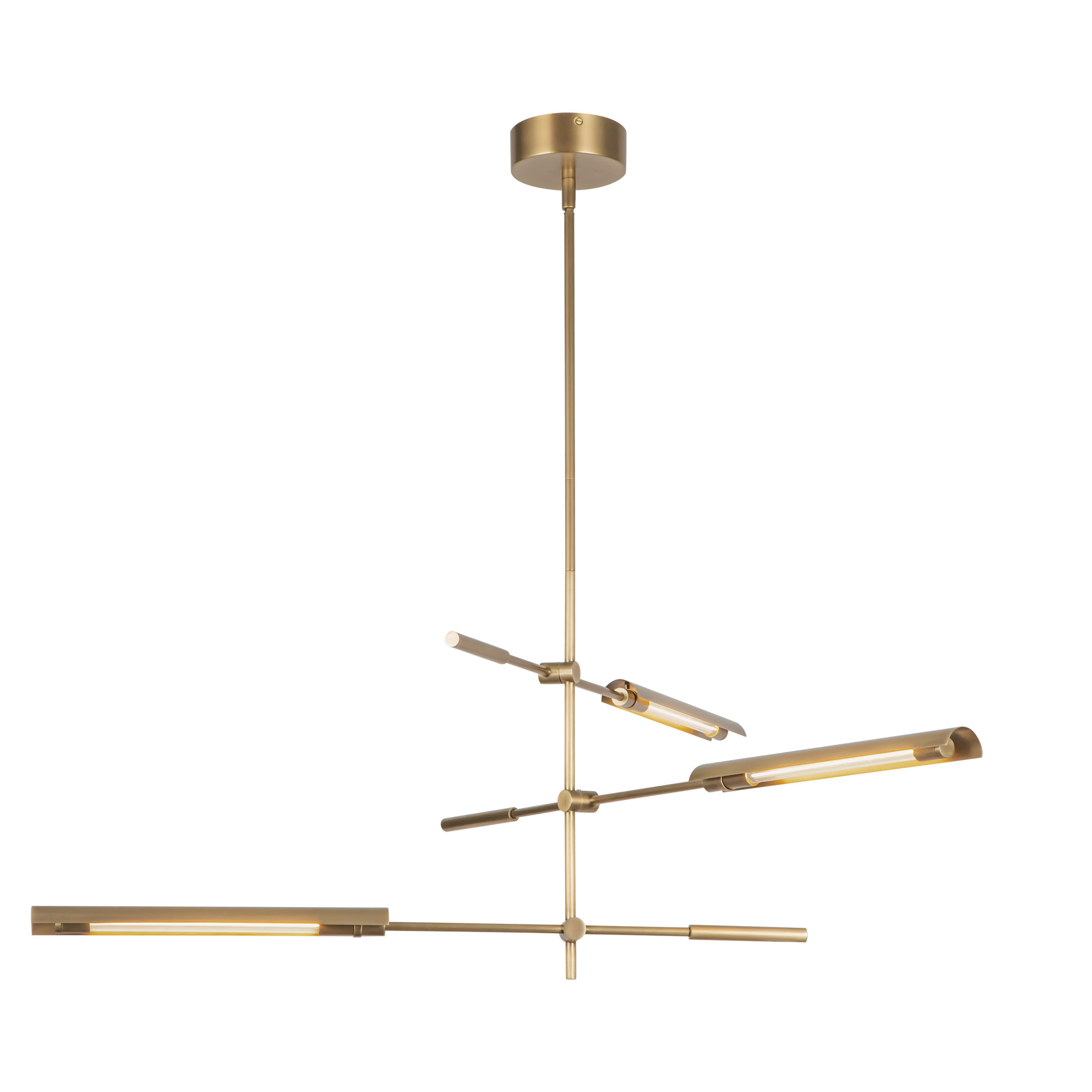 Photos - Chandelier / Lamp Astrid Alora Lighting MP316403MS-UNV  31" Wide 3 Light LED Chandelier Vintage Brass Indoor Lighting Chandeliers MP316403VBMS 