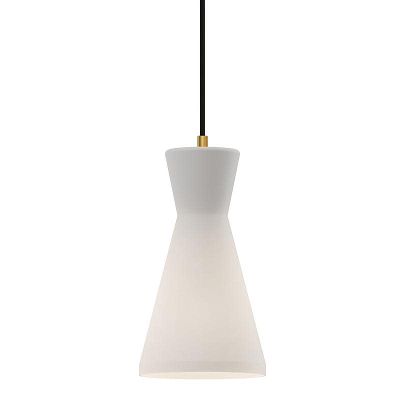 Photos - Chandelier / Lamp Alora Lighting PD473706 Betty 9" Wide Mini Pendant Aged Gold / Opal Glass Indoor Lighting Pendants PD473706AGOP