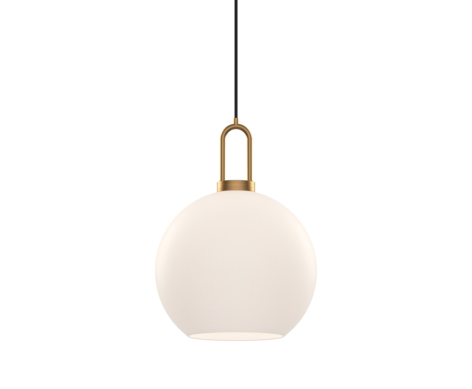 Photos - Chandelier / Lamp Wide Alora Lighting PD601710OP Soji 10"  Mini Pendant with Frosted Glass Shade Aged Gold Indoor Lighting Pendants PD601710AGO 