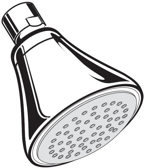 American Standard M953579-0020A Shower Head Triumph Polished Chrome Showers Shower Heads Single Function