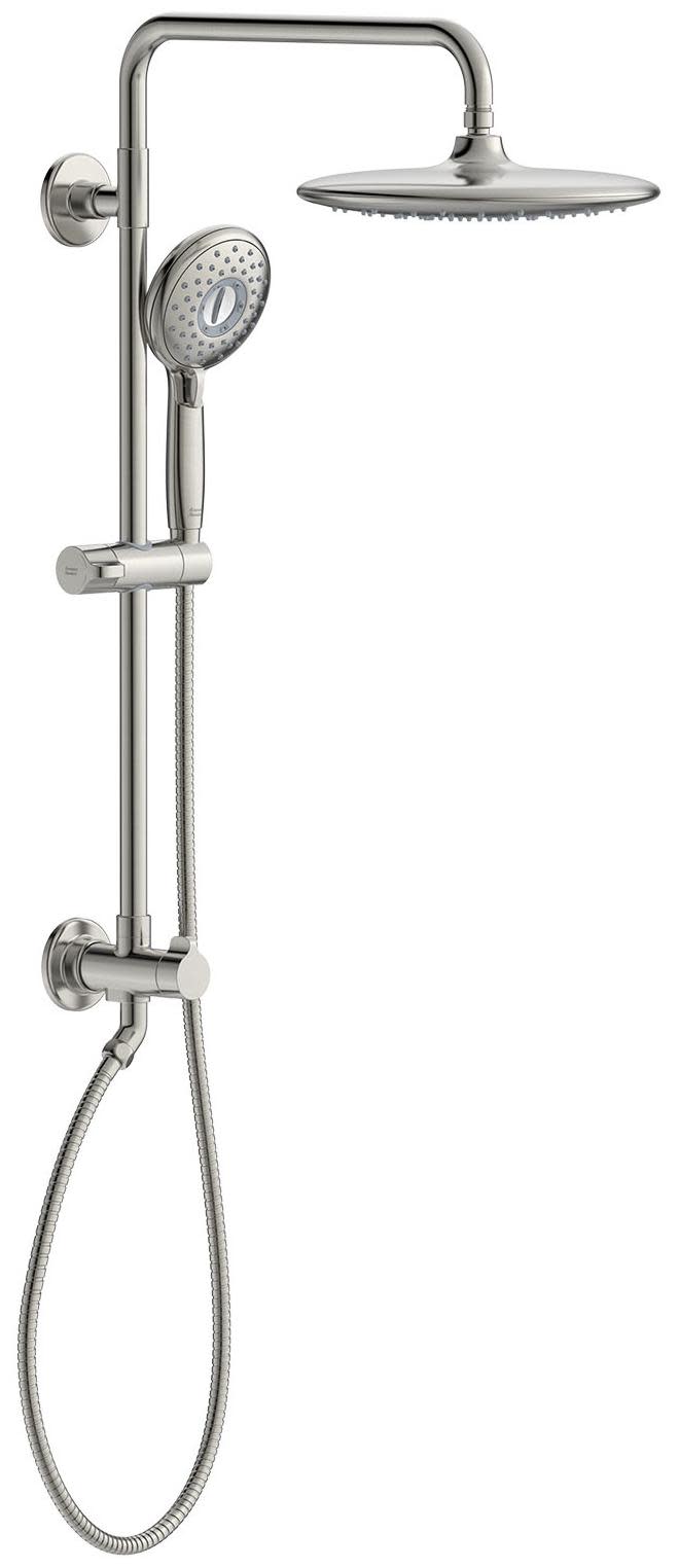 American Standard 102907 Spectra Retrofit Shower with 11" Rain Shower Head Multi Function Hand Shower Slide Bar with Easy Glide Holder Diverter