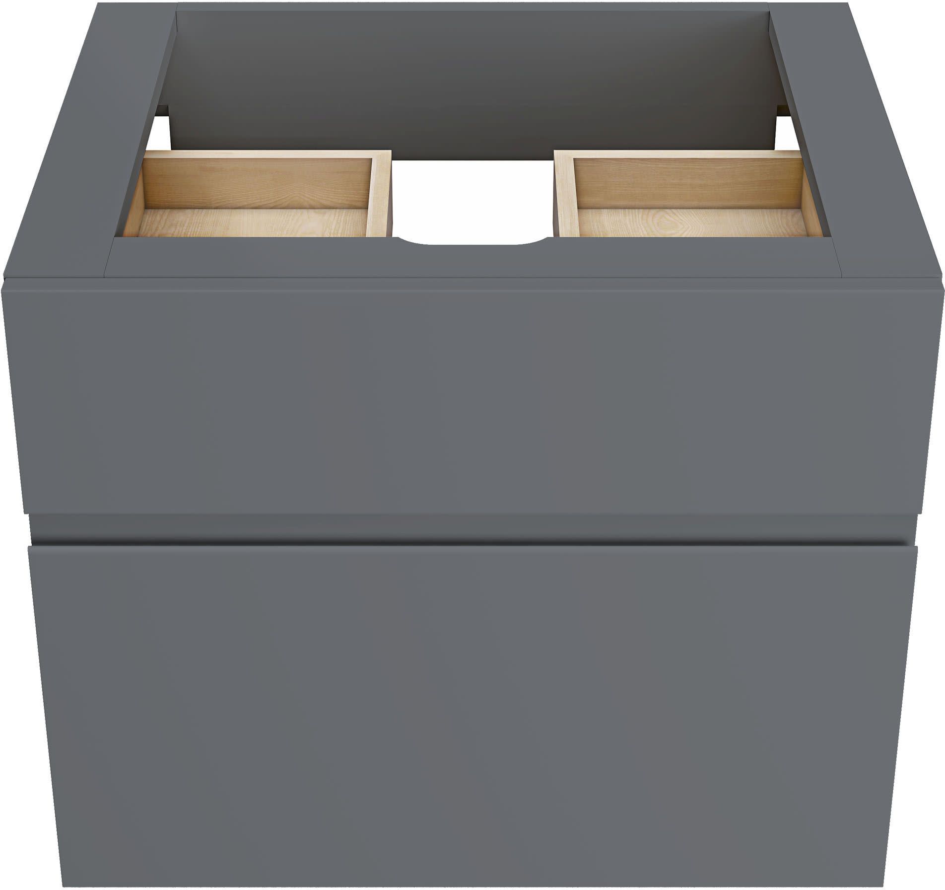 Photos - Washbasin cabinet American Standard 8725.024 Studio S 24" Single Wall Mounted Wood Vanity Cabinet Only - Less Vanity Top Dark Grey Bathroom St 