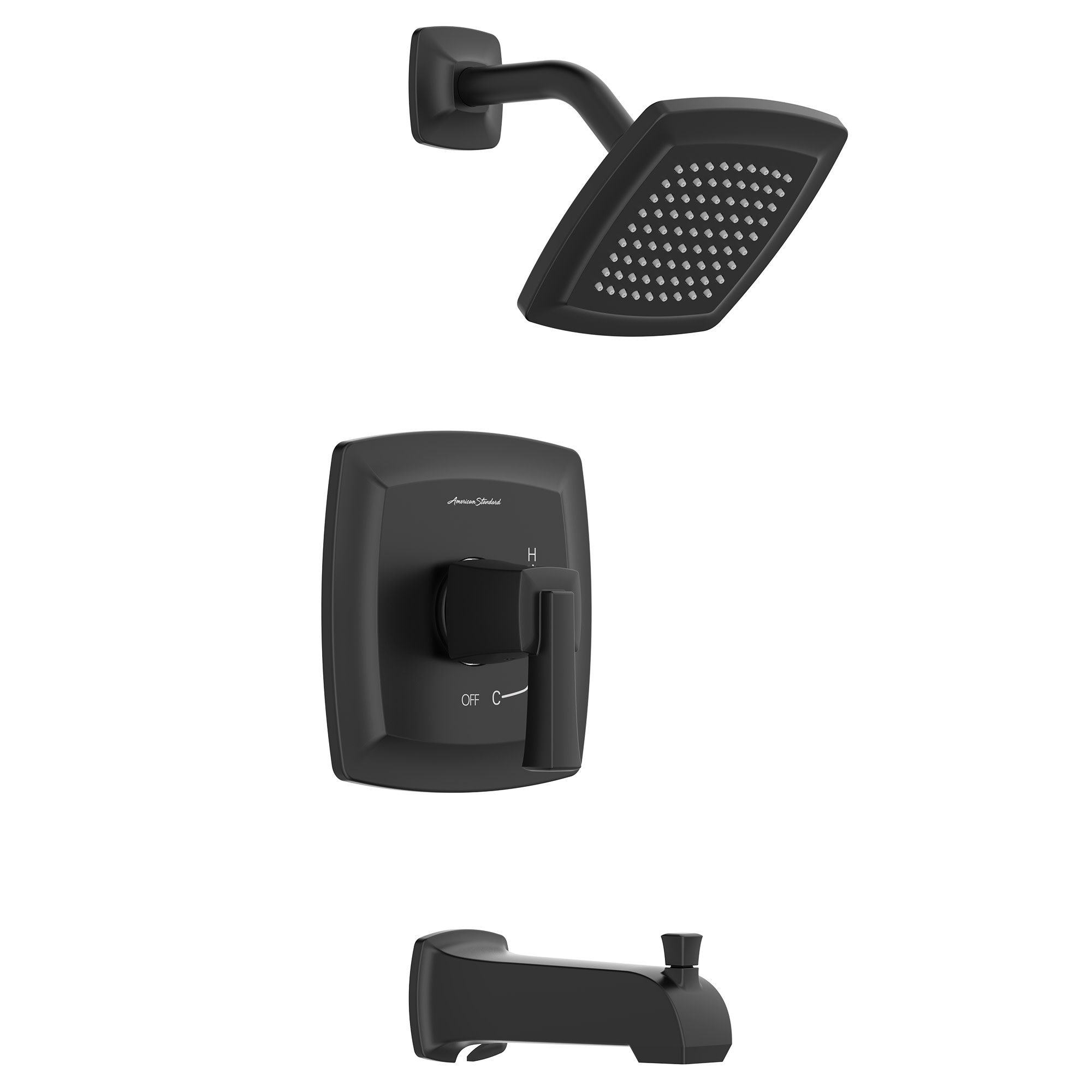 Photos - Shower System American Standard TU353.508 Townsend Tub and Shower Trim Package with 1.75 GPM Single Function Shower Head Matte Black Showe 
