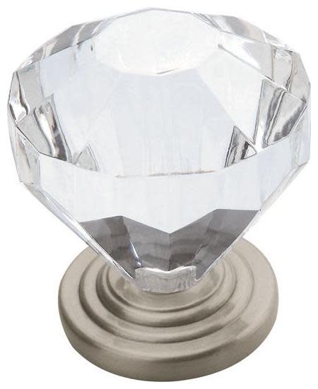 Photos - Furniture Hardware Amerock 14303 Traditional Classics 1-1/4 Inch Geometric Cabinet Knob Satin Nickel Cabinet Hardware Knobs Geometric 14303G10