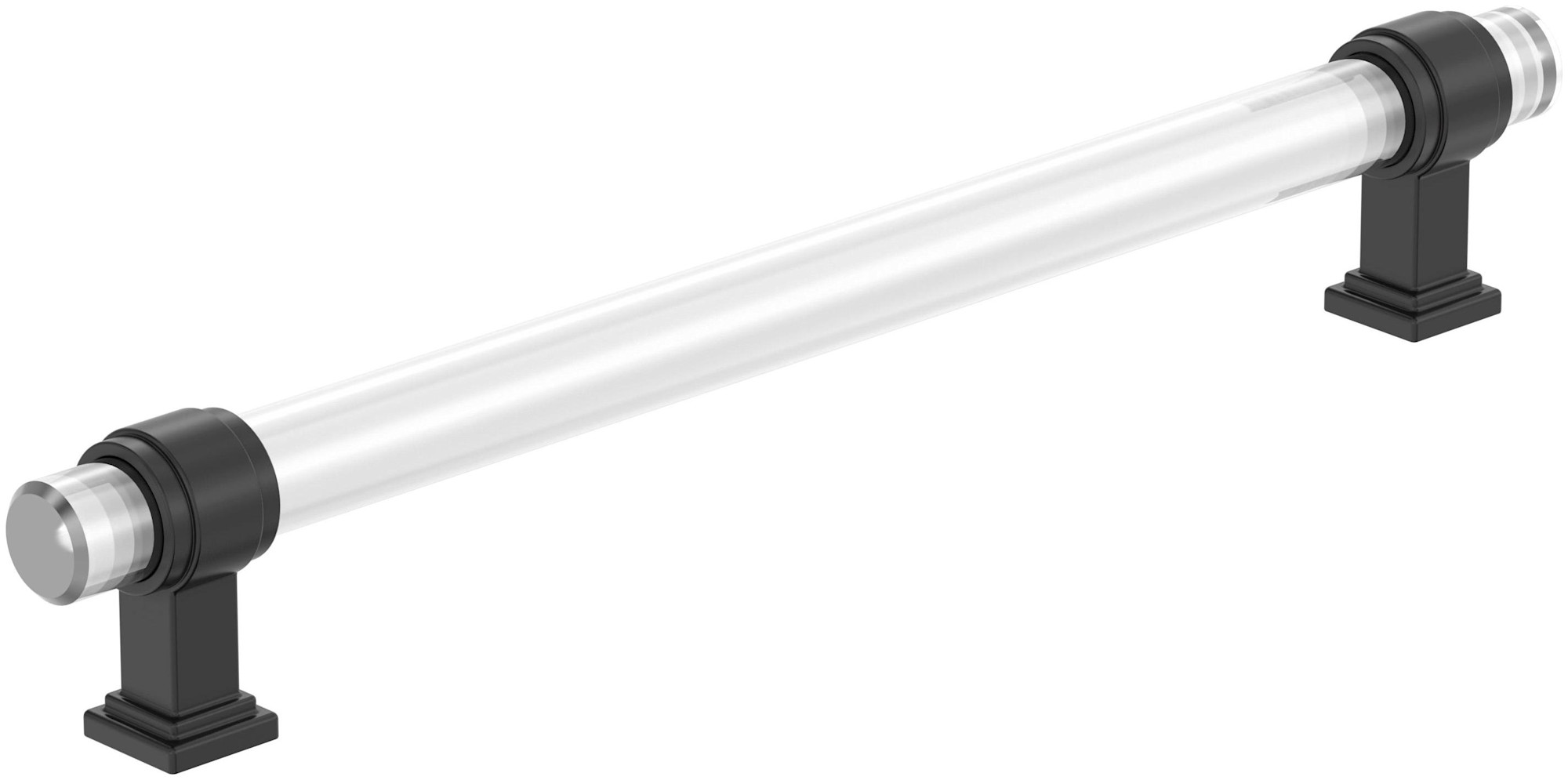 Photos - Furniture Hardware Inch Amerock BP36661 Glacio 8  Center to Center Bar Cabinet Pull Clear / Black Bronze Cabinet Hardware Pulls Bar BP36661CBBR 