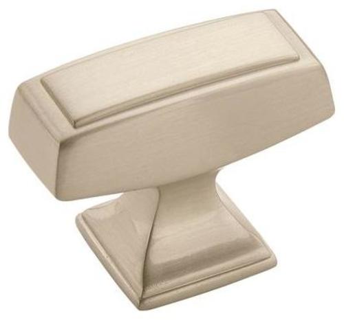 Photos - Furniture Hardware Amerock BP535342 Mulholland 1-1/2 Inch Rectangular Cabinet Knob Satin Nickel Cabinet Hardware Knobs Rectangular BP535342G10