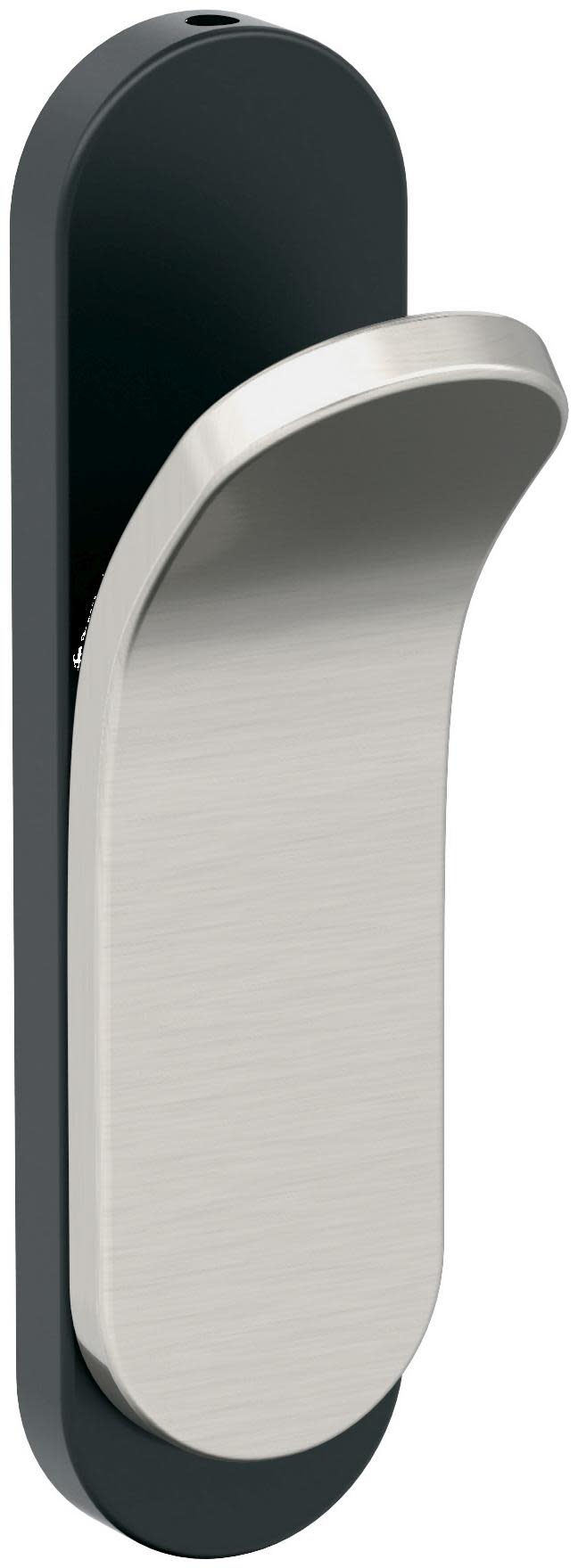 Photos - Towel Holder Unison Amerock HBX37012  Single Robe Hook Matte Black / Satin Nickel Bathroom Hardware and Accessories Bathroom Hardware Robe 