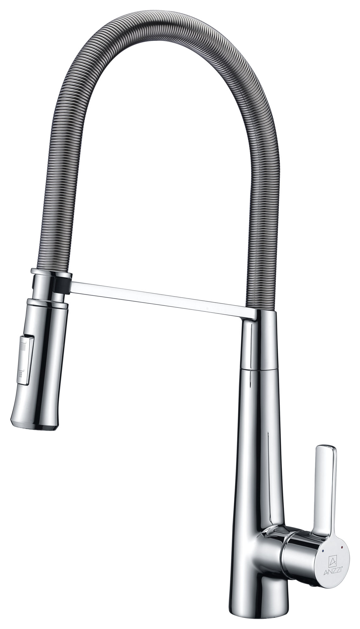 Photos - Tap Anzzi KF-AZ188 Apollo 1.8 GPM Single Hole Pre-Rinse Kitchen Faucet Polished Chrome Faucet Kitchen Single Handle KF-AZ188CH 
