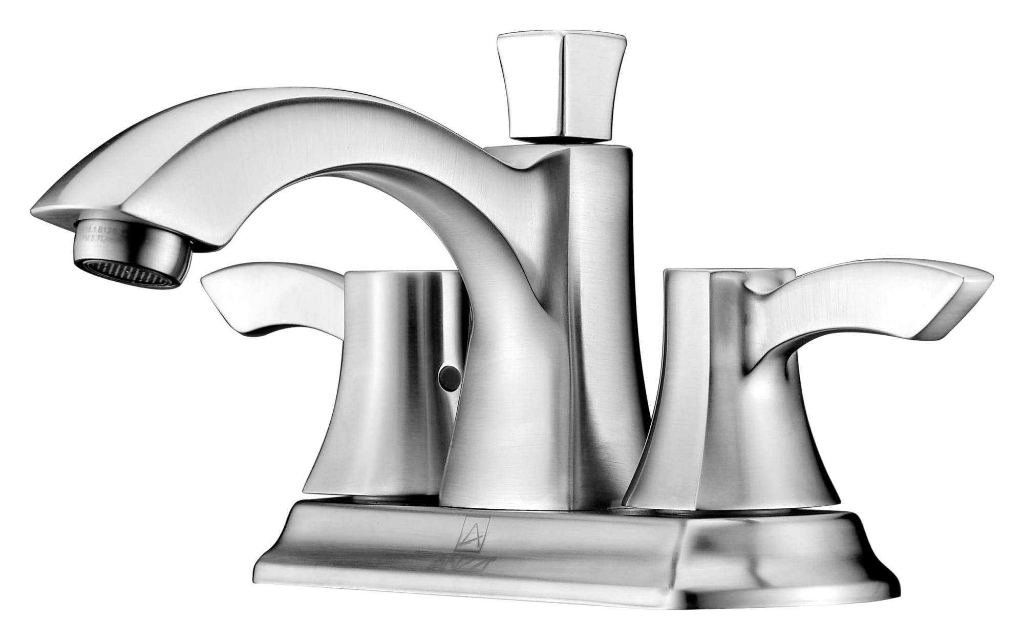 Photos - Tap Anzzi L-AZ014 Vista Centerset 1.2 GPM Bathroom Faucet Brushed Nickel Faucet Bathroom Sink Faucets Double Handle L-AZ014BN 