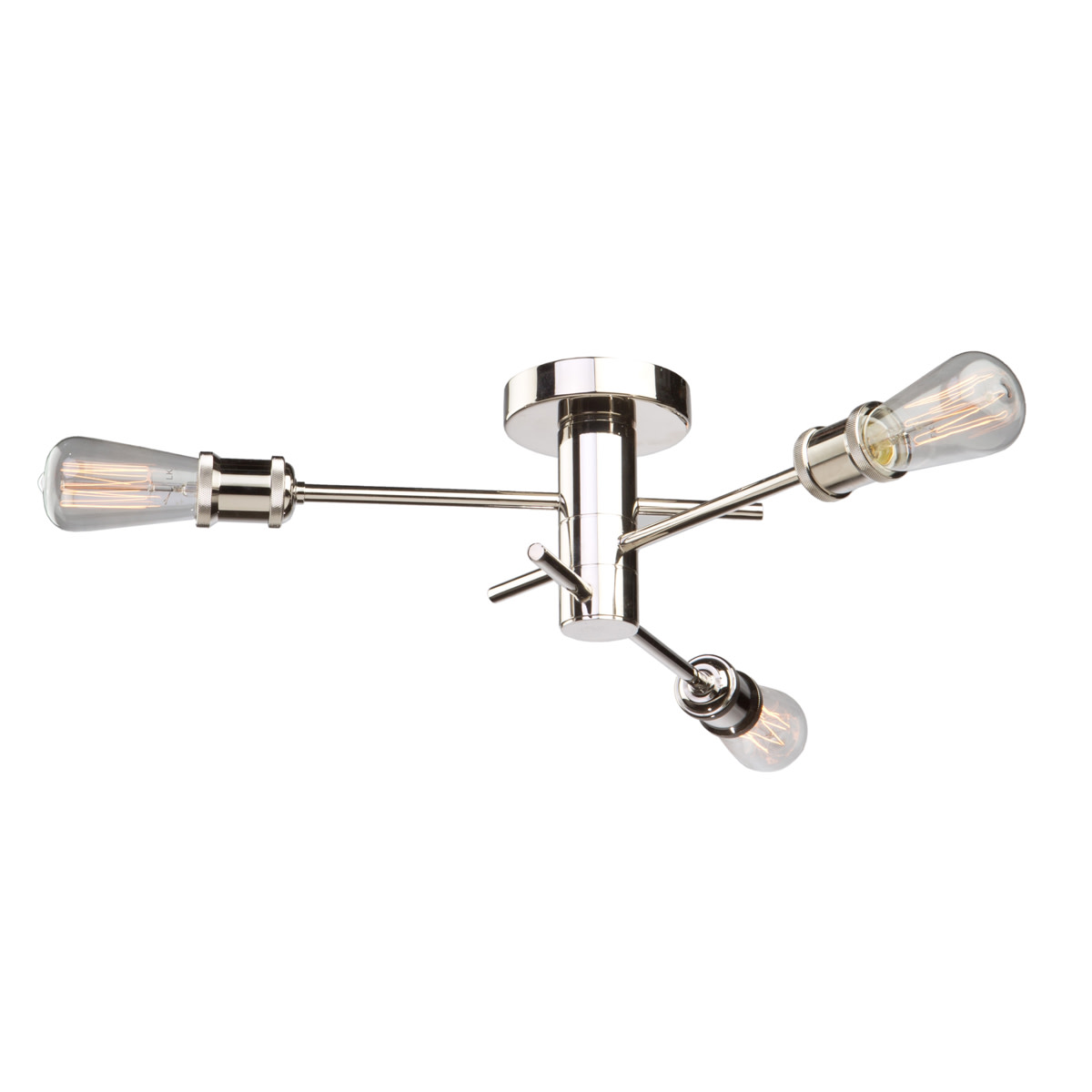 Photos - Chandelier / Lamp ArtCraft Lighting AC10783 Tribeca 3 Light 18-1/2" Wide Flush Mount Ceiling Fixture Polished Nickel Indoor Lighting Ceiling F 