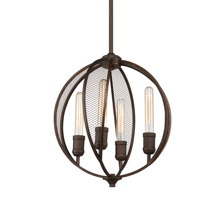 Photos - Chandelier / Lamp ArtCraft Lighting AC10904 Linden 4 Light 16" Wide Chandelier Bronze Indoor Lighting Chandeliers AC10904OB 